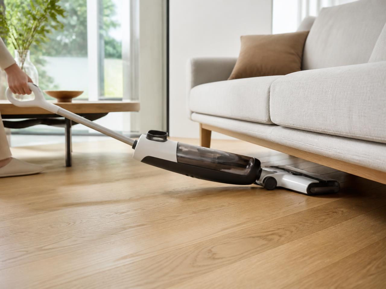 Nebula FloorOne reclined to clean under furniture